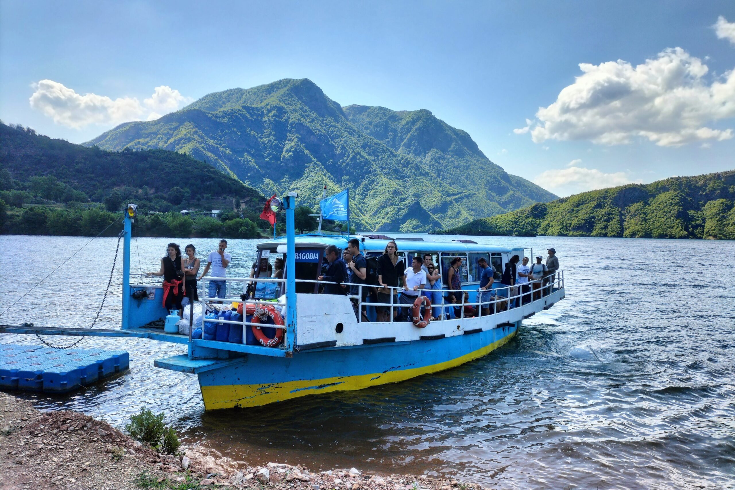 ferry at Komani lake