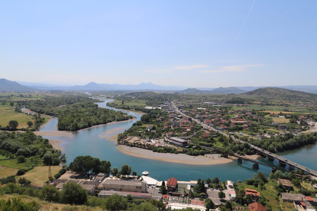 panoramic views from Rozafa Castle over Shkoder, things to do in shkoder