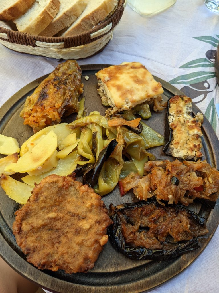 a plate of good Albanian slow food