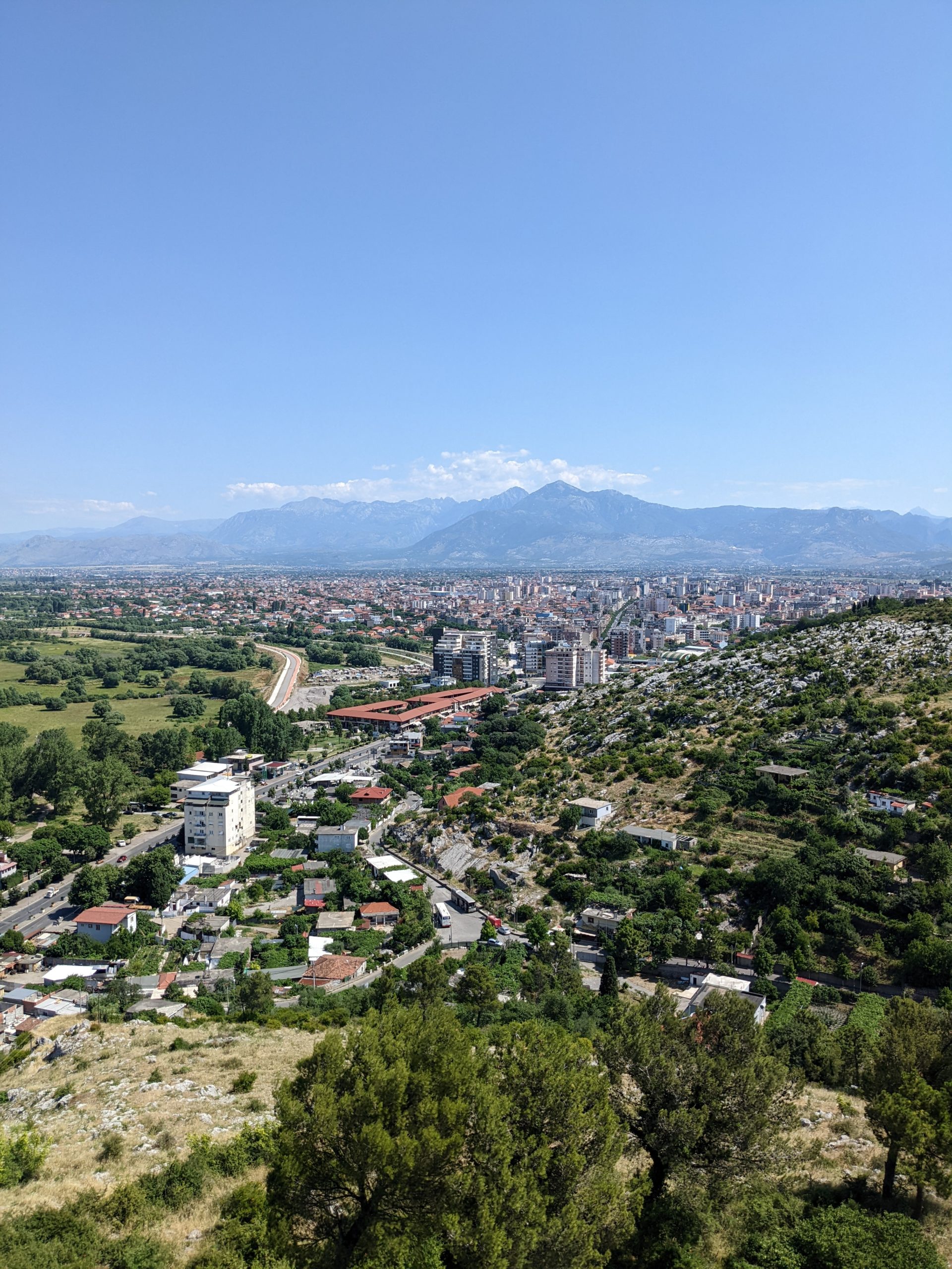 View of Shkoder from Rozafa Castle