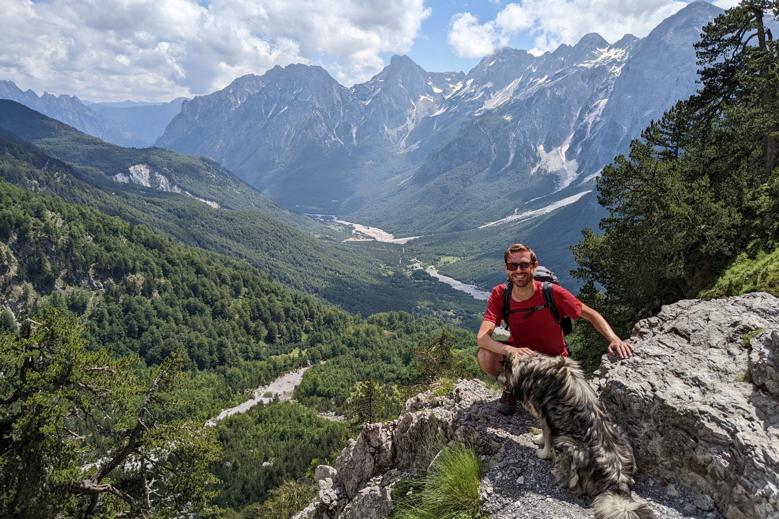 views over the Albanian Alps mountain pass