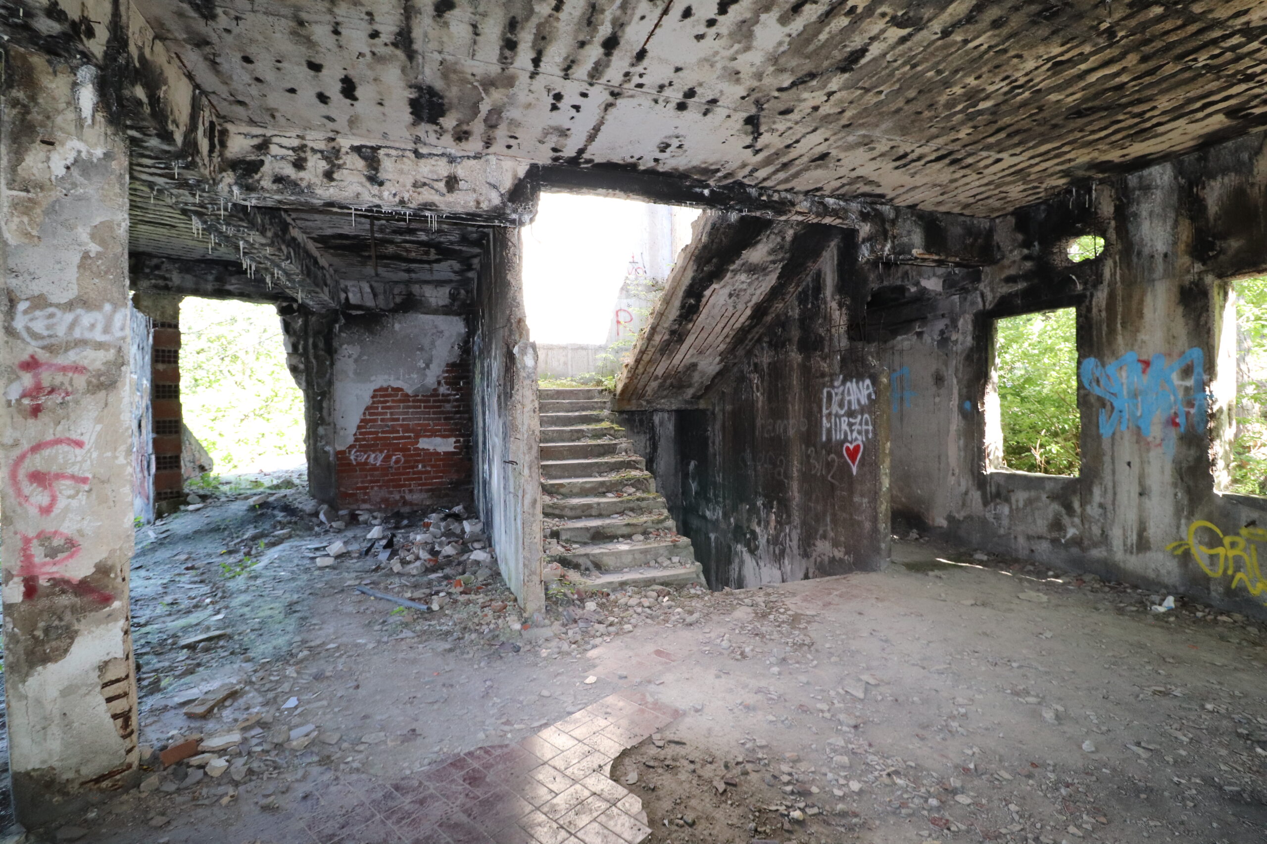 abandoned sniper base, Sarajevo