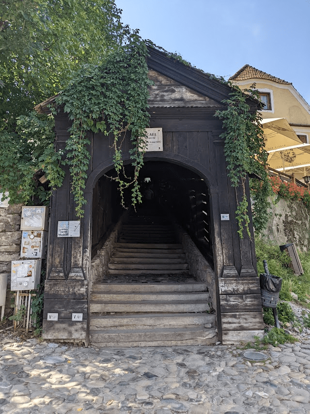 wooden covered walkway, Sighisoara