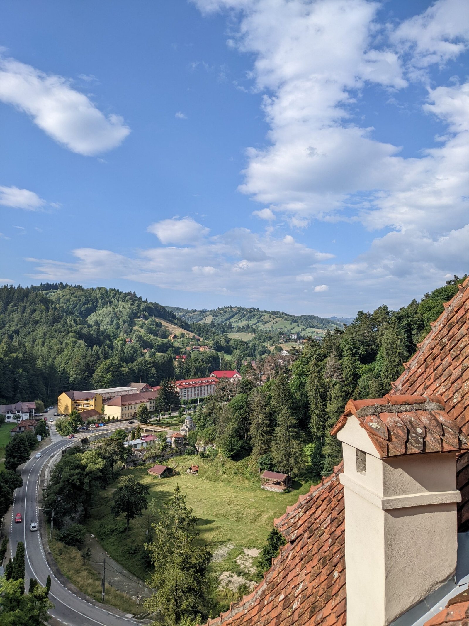 views from the top of Bran castle, dracula's castle