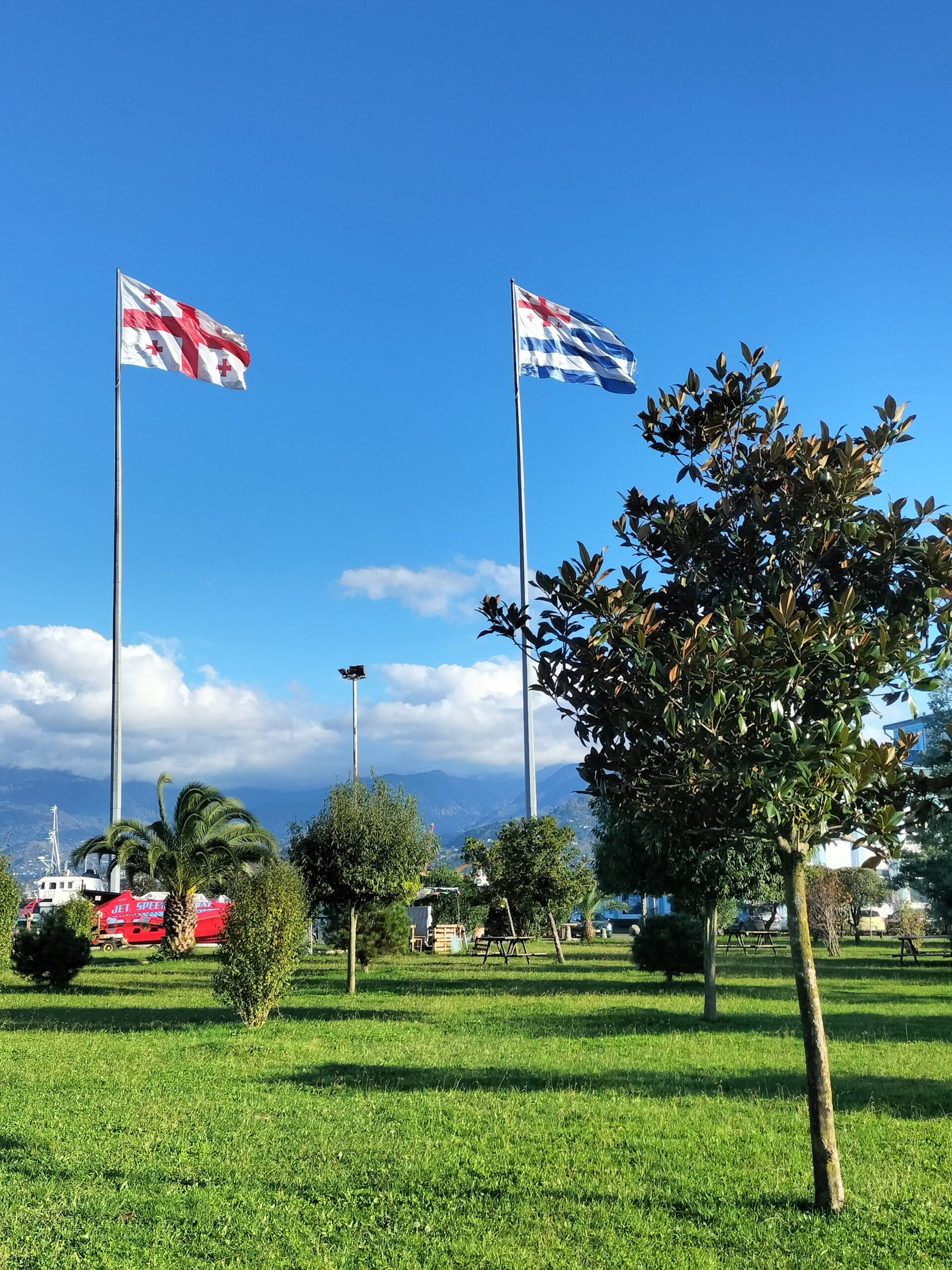 Georgian and Adjarian flags