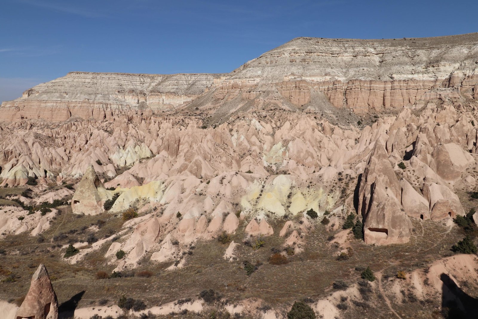 pink and yellow rock of rose valley