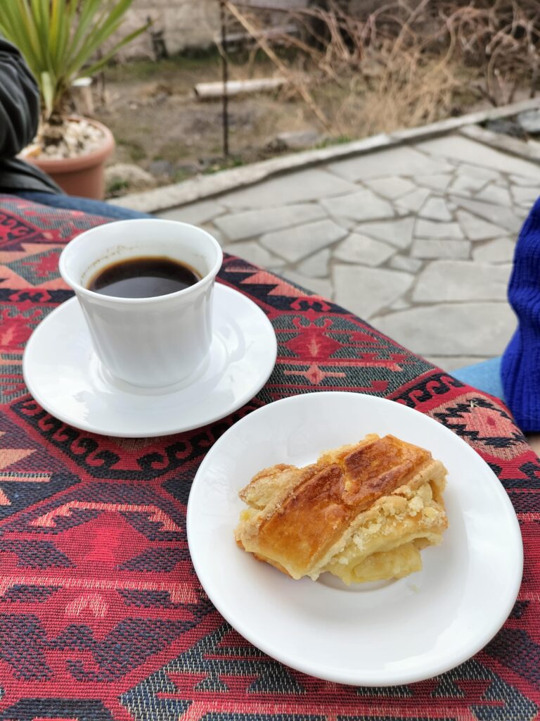 gata and armenian coffee in Kond district cafe yerevan