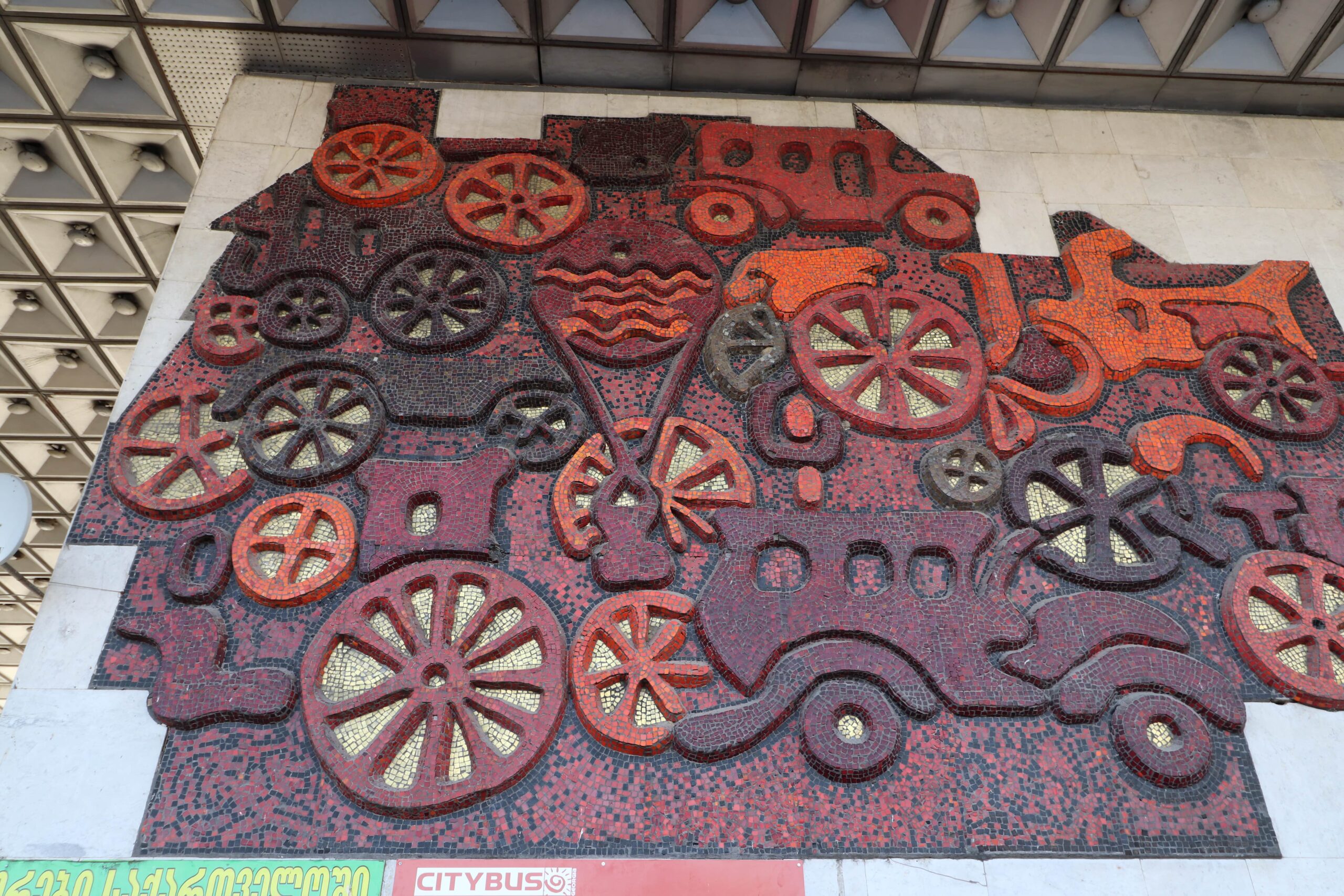 soviet mosaic ortachala bus station