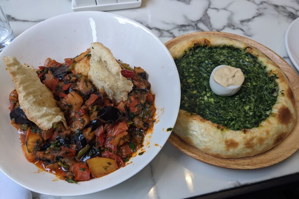 ajapsandali and a khachapuri