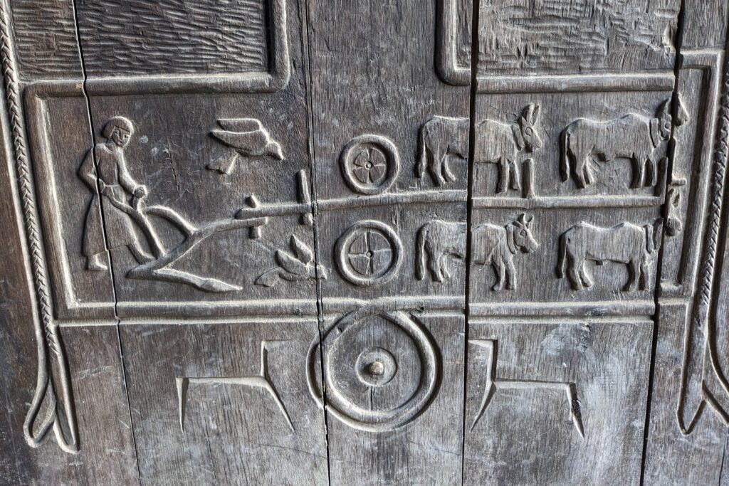 carved doorway in Tatev monastery, Armenia