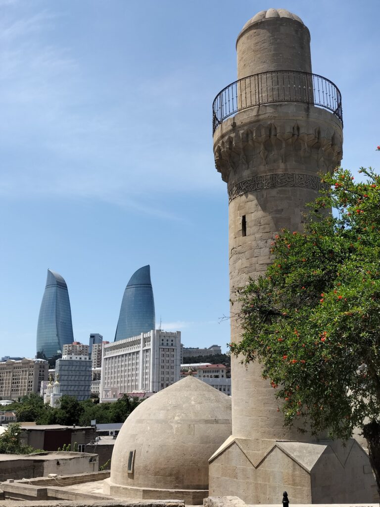 baku old and new buildings