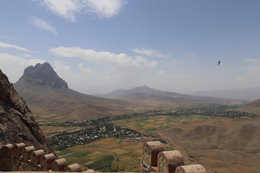 landscape view from the top of alinja castle, things to do in nakhchivan