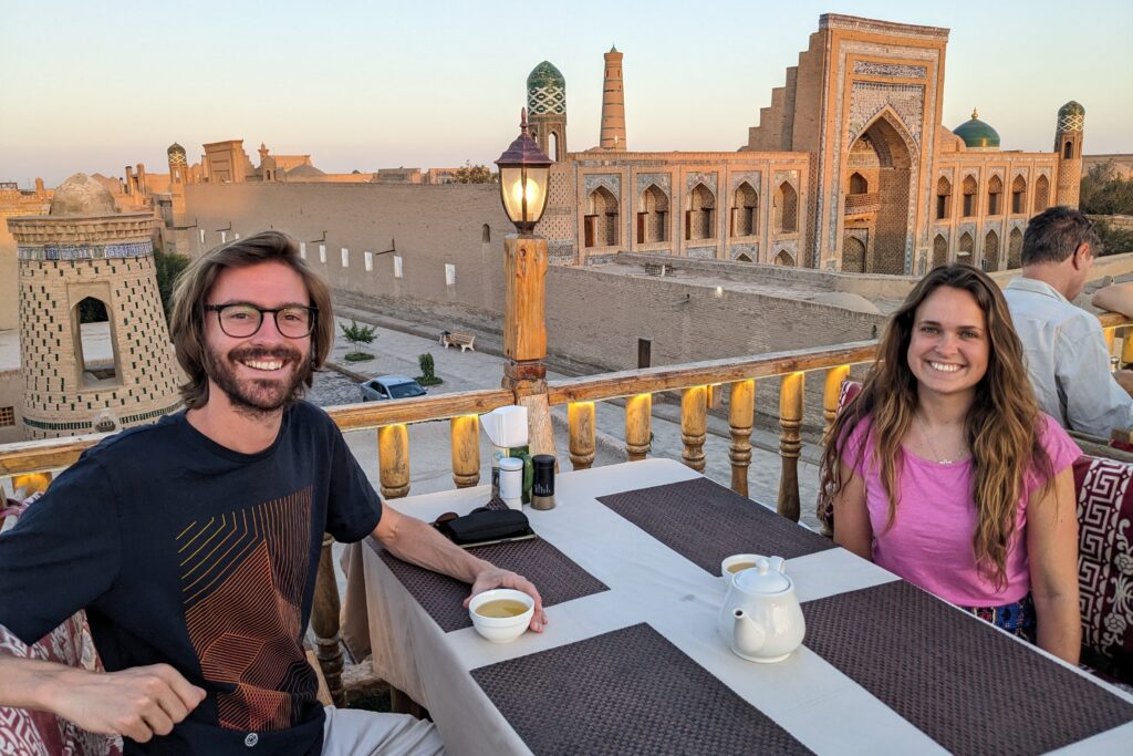 Views over Khiva from Terrassa restaurant