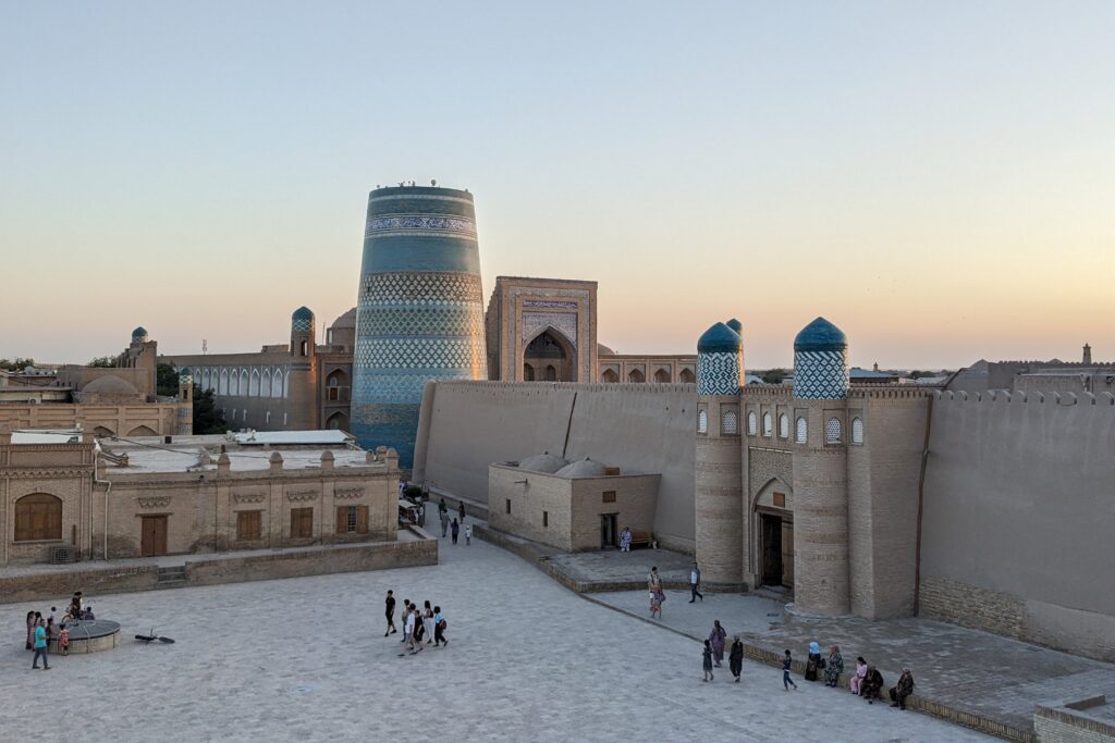 Khiva Ichan Kala viewpoint over Kuhna Ark 