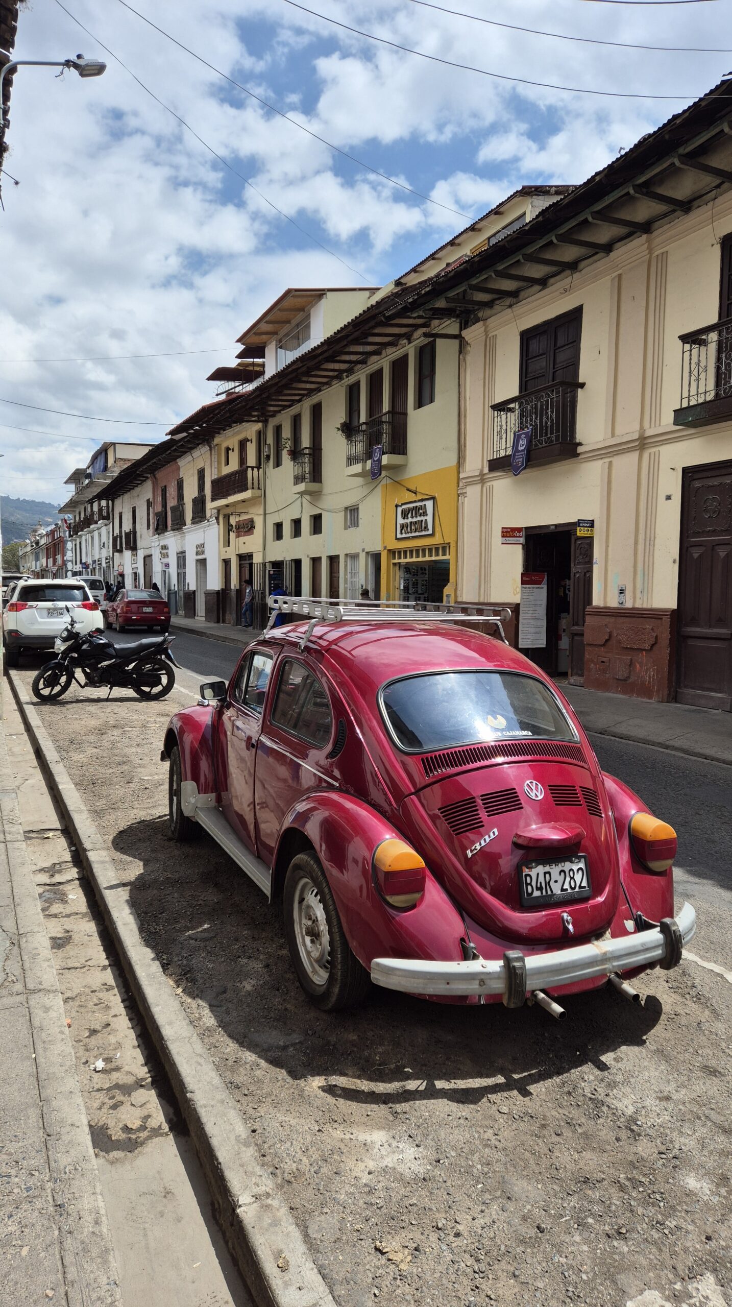 retro beetle car in cajamarca, peru