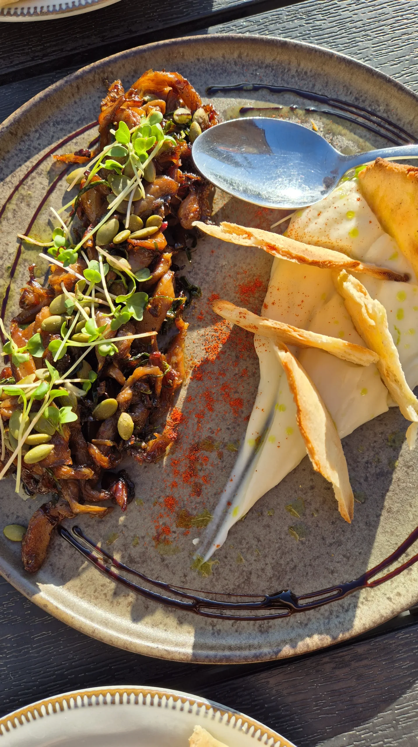 story kutaisi a plate of fried wood mushrooms