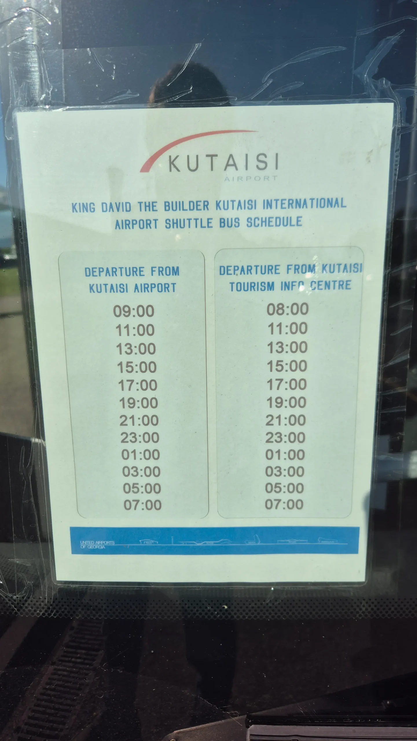 Kutaisi airport shuttle schedule Kutaisi airport shuttle bus timetable - how to get from Kutaisi airport to the city centre