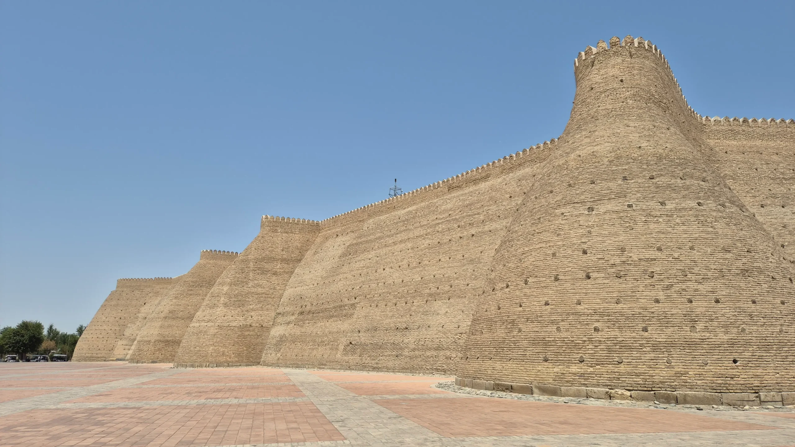 Ark of Bukhara Historic curved fortress walls of the Ark of Bukhara in Uzbekistan