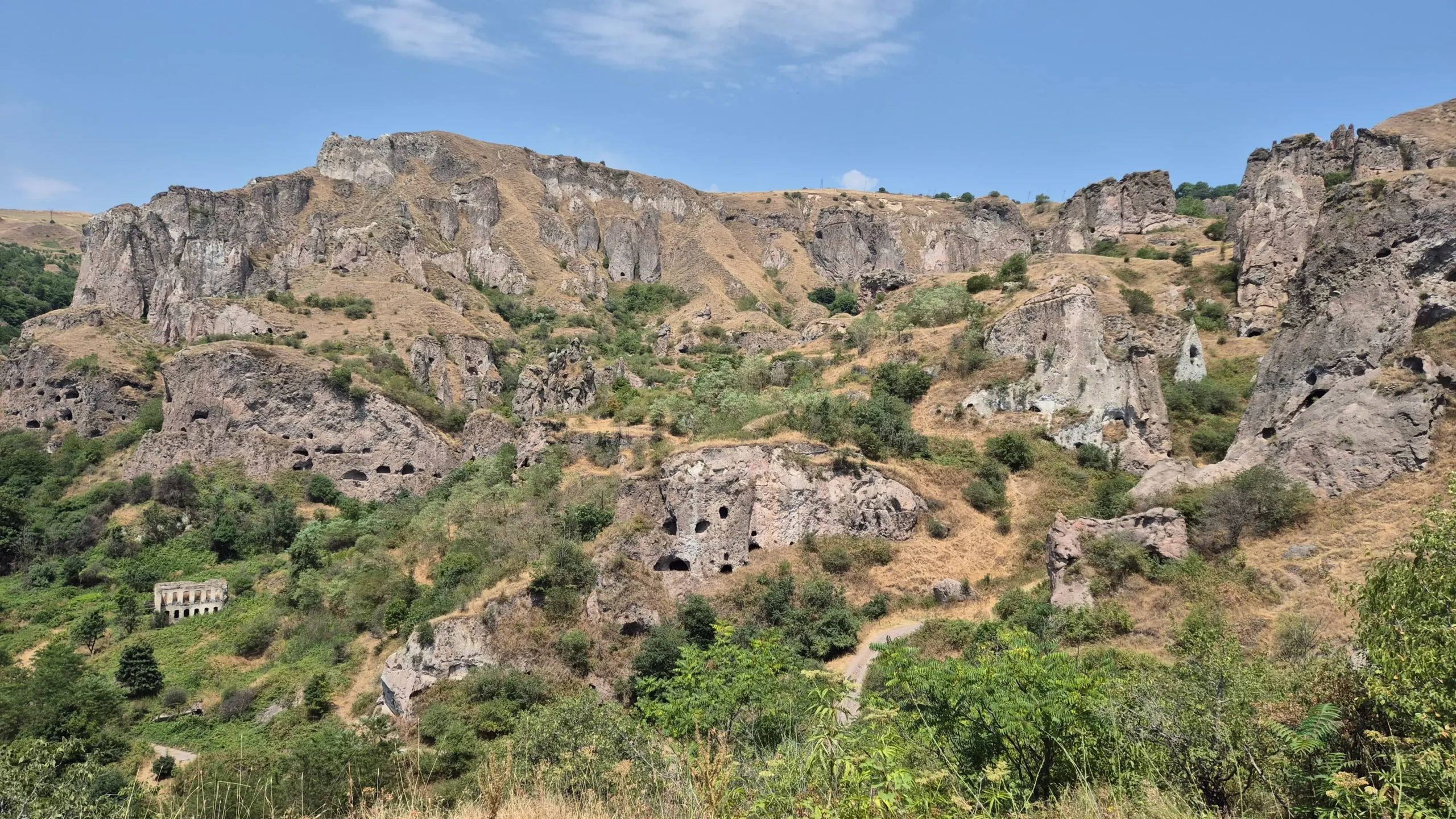 Khndzoresk Khndoresk Cave City carved into a rock face in Armenia